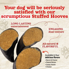 Natural Farm Sweet Potato Filled Cow Hooves packaging — all-natural ingredients on display.