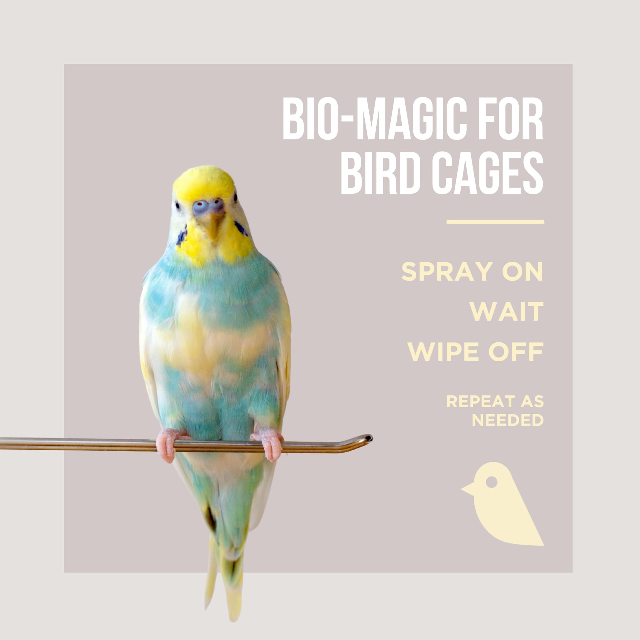 Natural Rapport Bird Cage Cleaner USA-made label emphasizing domestic production