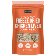 Natural Rapport chicken liver dog treats pack front view for quick rewards on walks