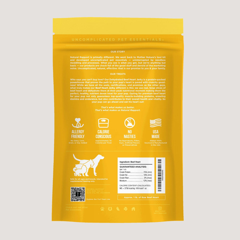 Natural Rapport USA-made dog treats emphasize safety and quality.