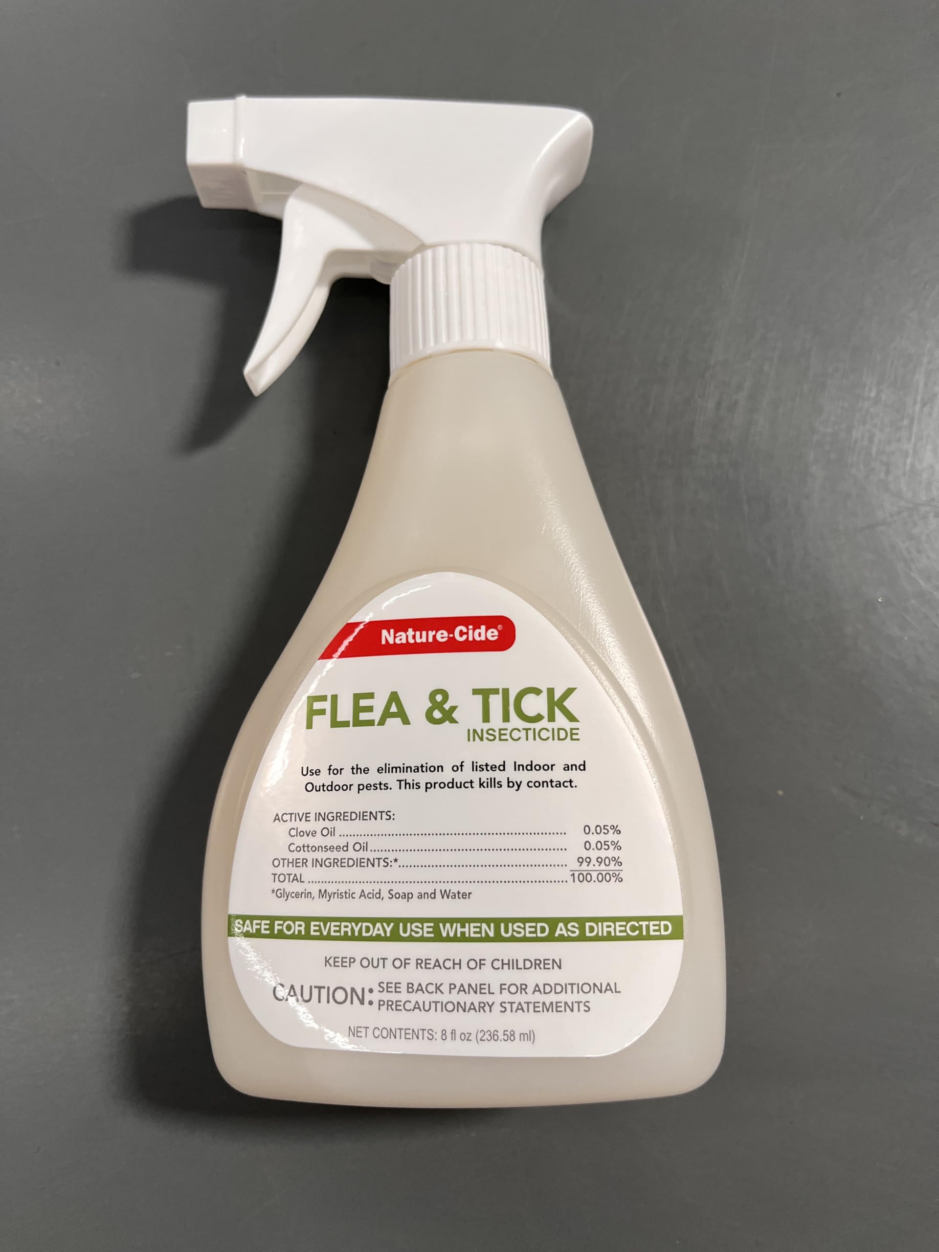Nature-Cide Flea & Tick safe around kids and pets during use.
