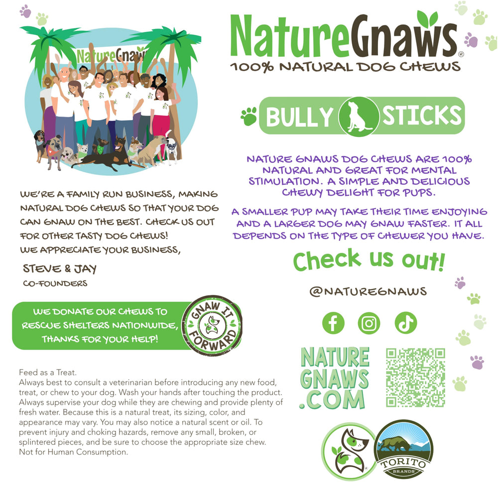 Nature Gnaws rawhide-free chews — natural alternative to rawhide bones.