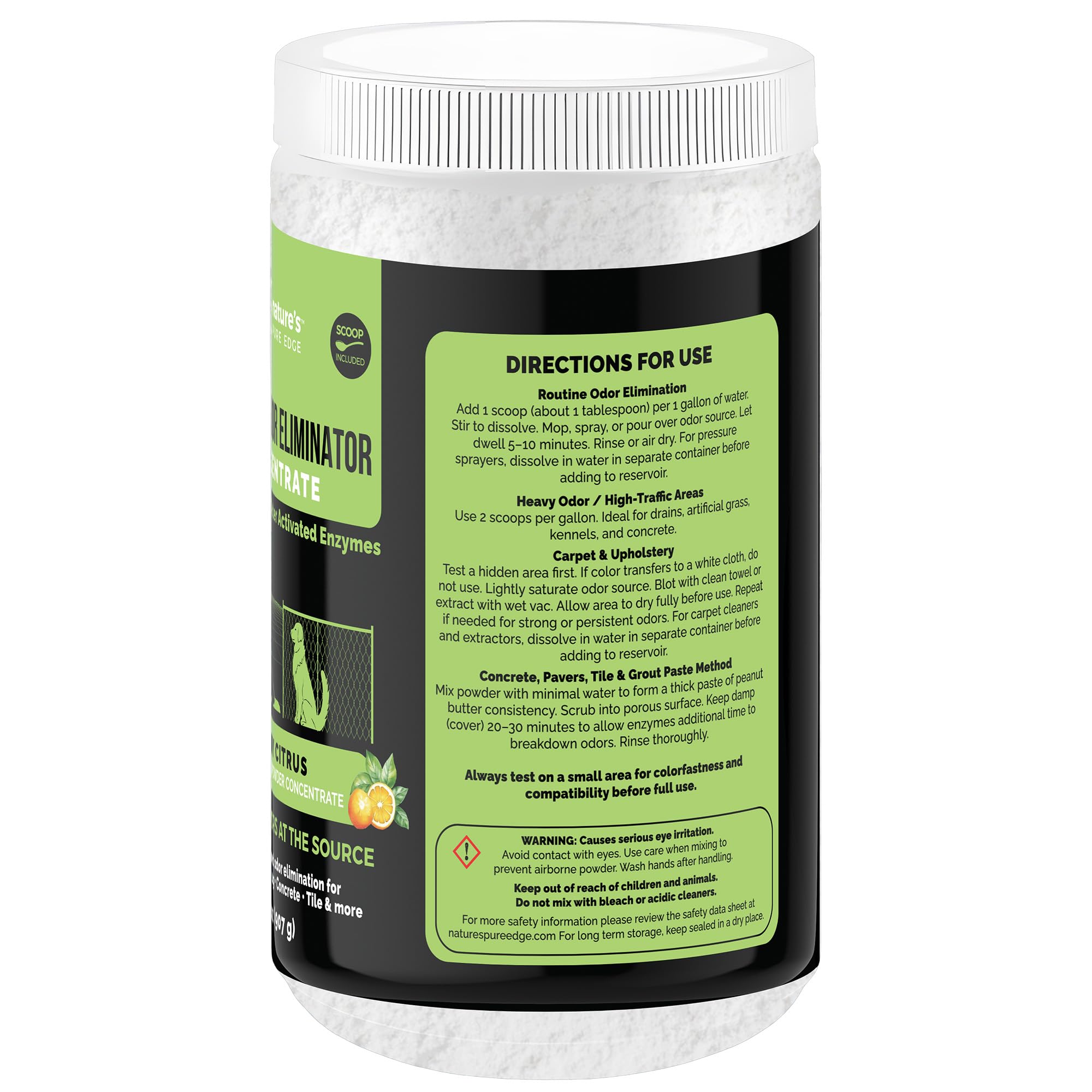 Nature's Pure Edge sunny citrus scent provides a fresh cleaning fragrance