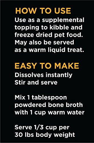 Nature's Diet bone broth powder being poured to create a nutrient-rich gravy.