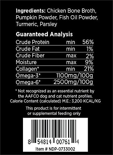 Nature's Diet bone broth powder with turmeric supporting joint health.