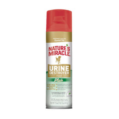 Nature's Miracle Urine Destroyer Plus foam bottle closeup for strong dog urine stains