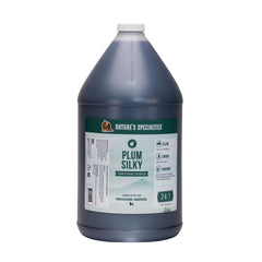 Nature's Specialties Plum Silky bottle demonstrates ultra-concentrated formula for 24 gallons.