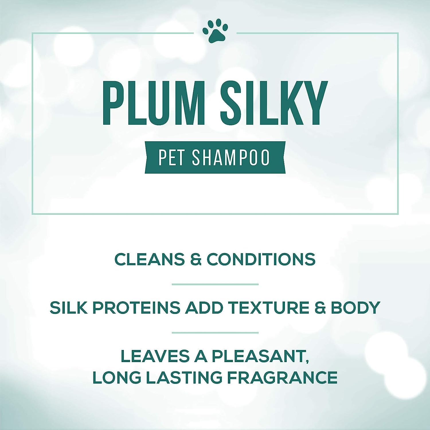 Nature's Specialties Plum Silky fragrance image hints at days-long scent in grooming.