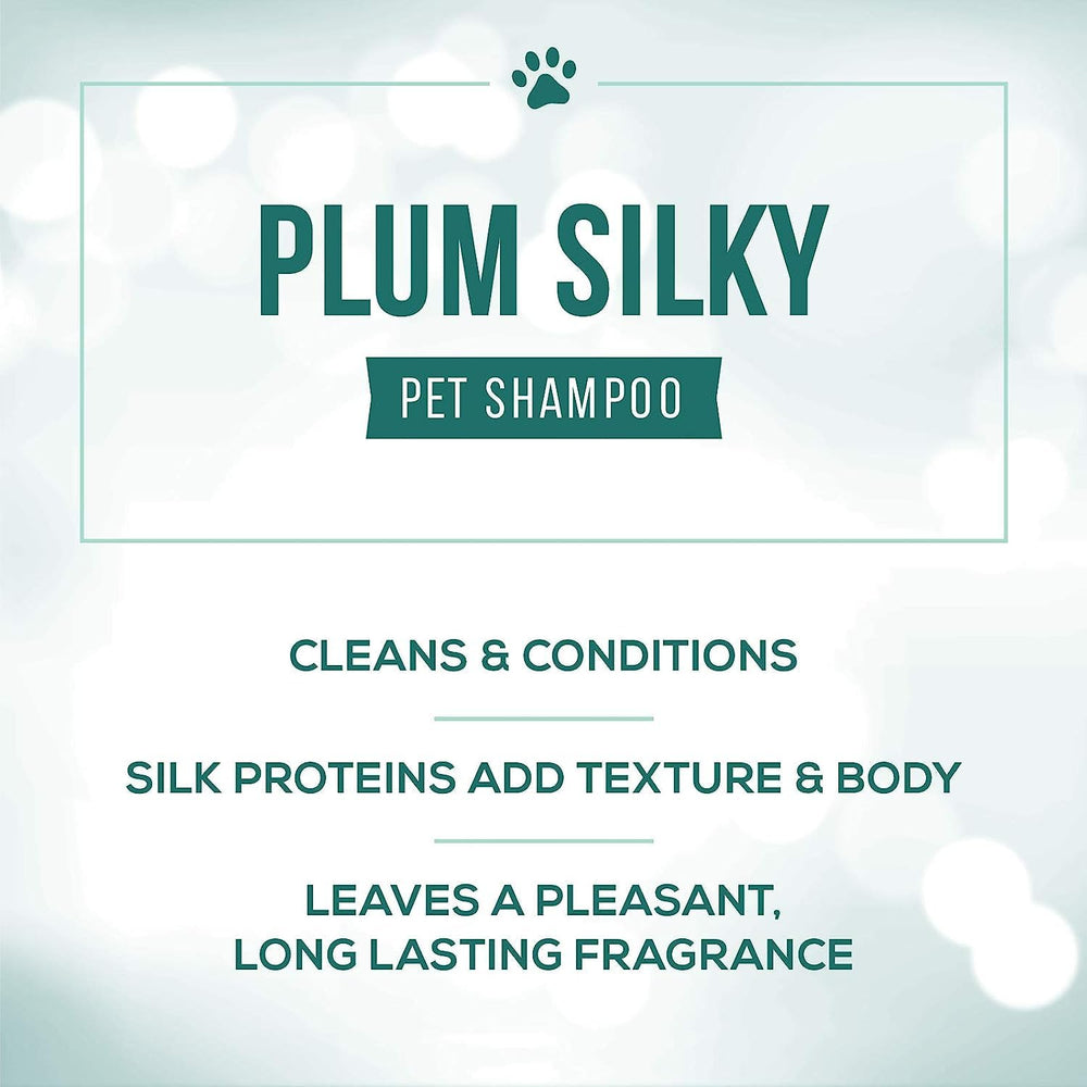 Nature's Specialties Plum Silky fragrance image hints at days-long scent in grooming.