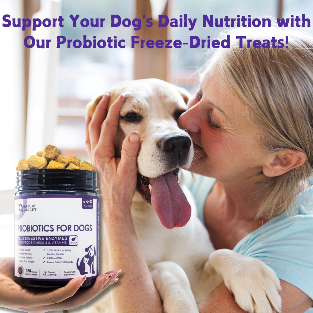 Nature Target chicken-flavor chews close-up communicates palatability for picky eaters.