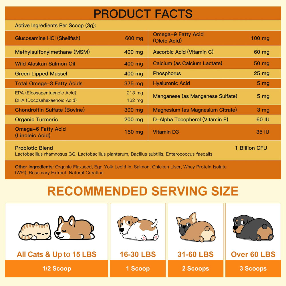 Nature Target dog hip mobility powder — tasty meal topper for easier movement