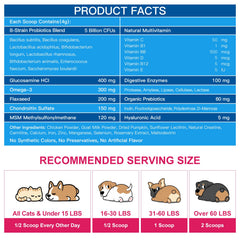 Nature Target dog vitamins powder chicken flavor mix indicates easy meal-time incorporation