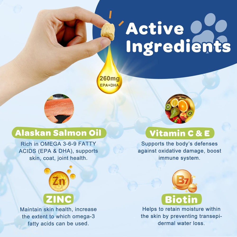 Nature Target Omega3 dogs EPA and DHA per chew highlight strong potential immune support