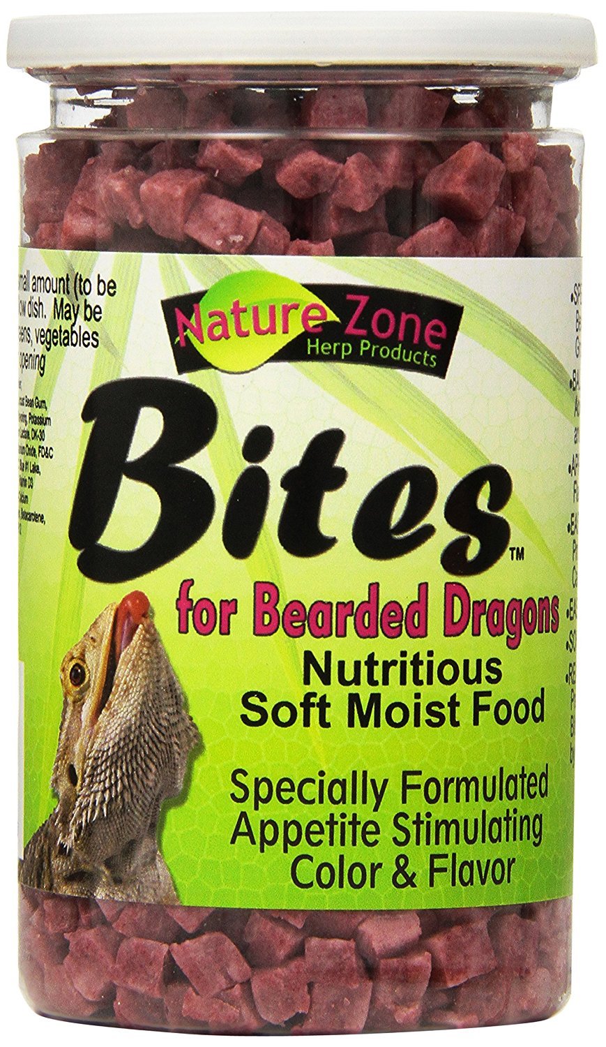 Nature Zone Bearded Dragon Bites package front showing convenient 9-ounce bag for quick meals