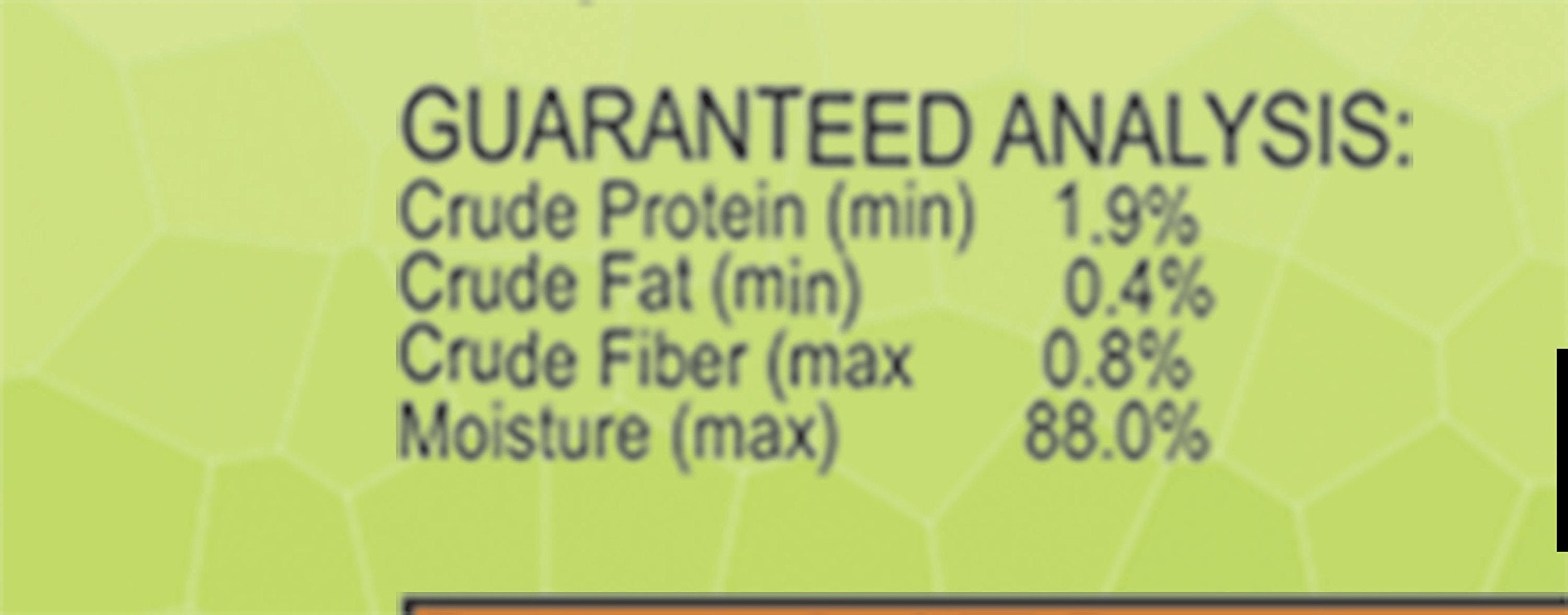 Nature Zone Gecko Bites nutrition icons emphasize protein and calcium.