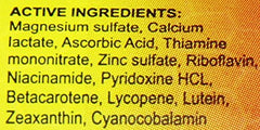 Nature Zone SNZ59251 2-ounce bottle close-up highlighting vitamins and phytonutrients.