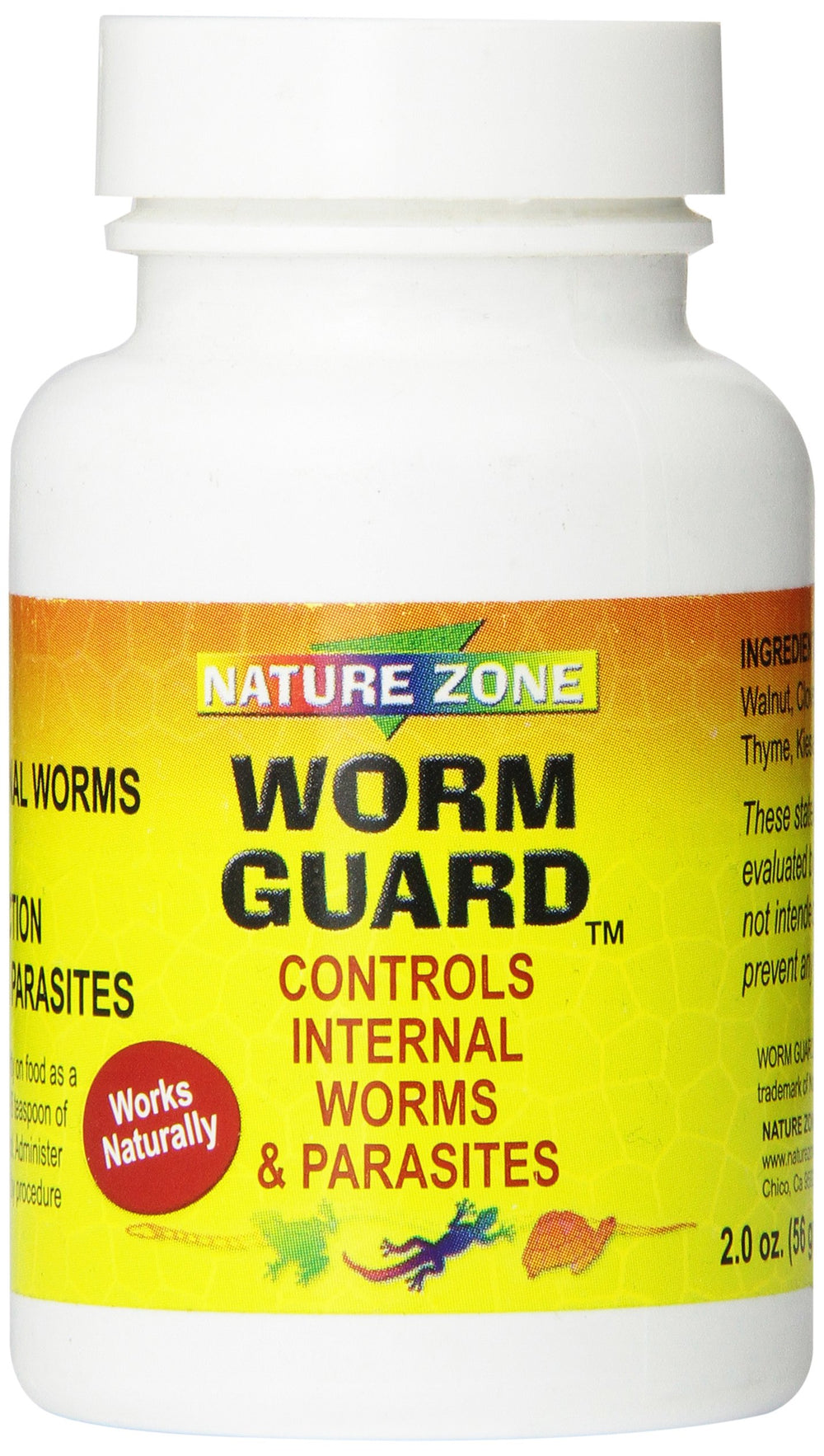 Nature Zone Reptile Worm Guard Powder tub supports routine reptile hygiene.
