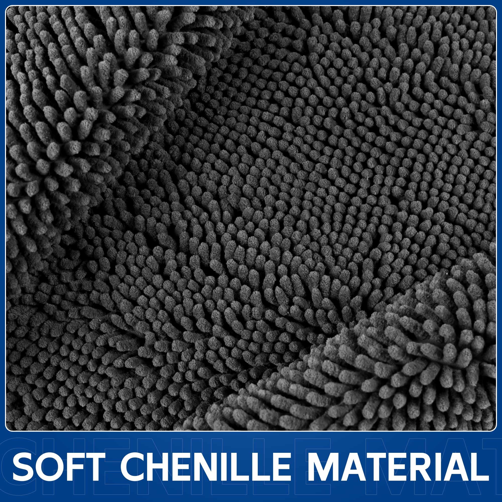 Naturei non-slip TPR bottom anchors the mat on dry floors for safety