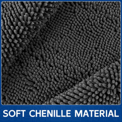 Naturei non-slip TPR bottom anchors the mat on dry floors for safety