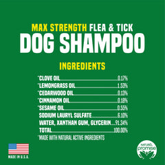 Naturel Promise Flick! foamy lather on a calm dog.