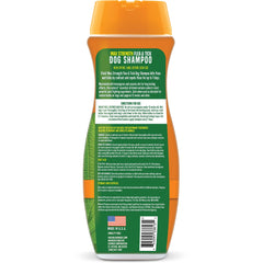 Naturel Promise Flick! shampoo poured into hand for dog bath.