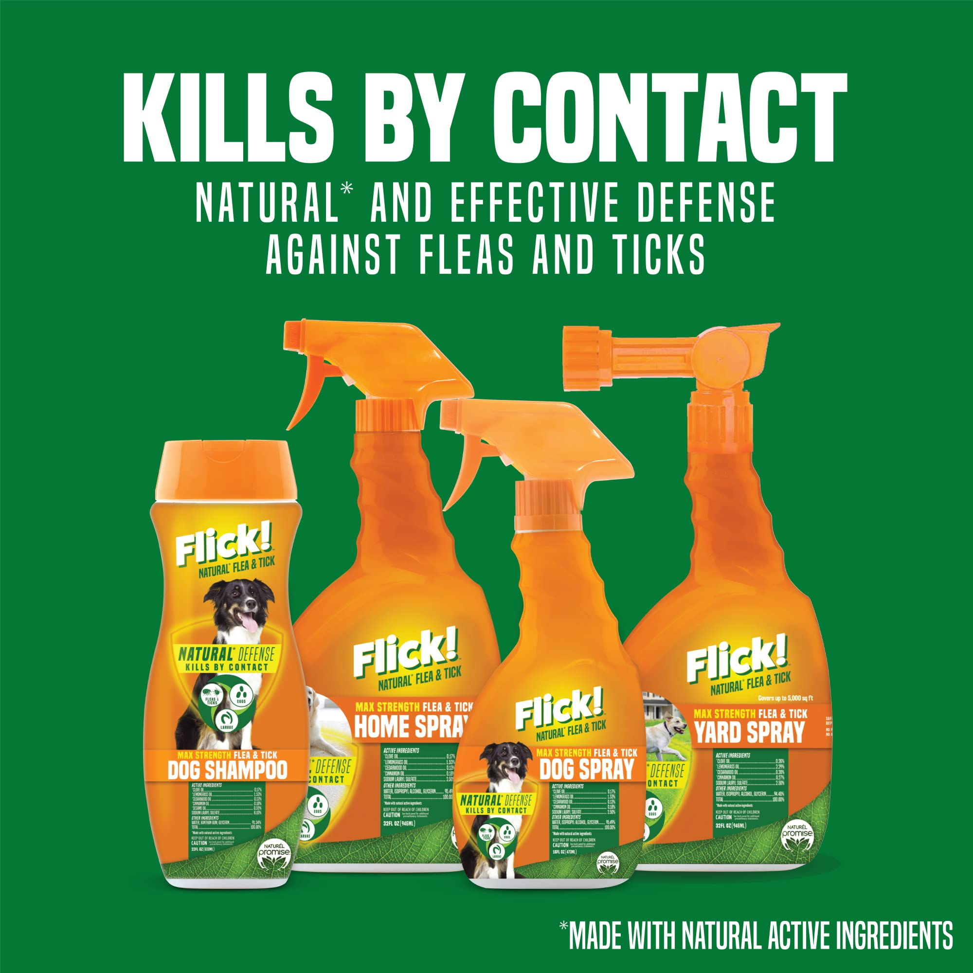 Naturel Promise Flick! USA-made label signaling safety and quality.