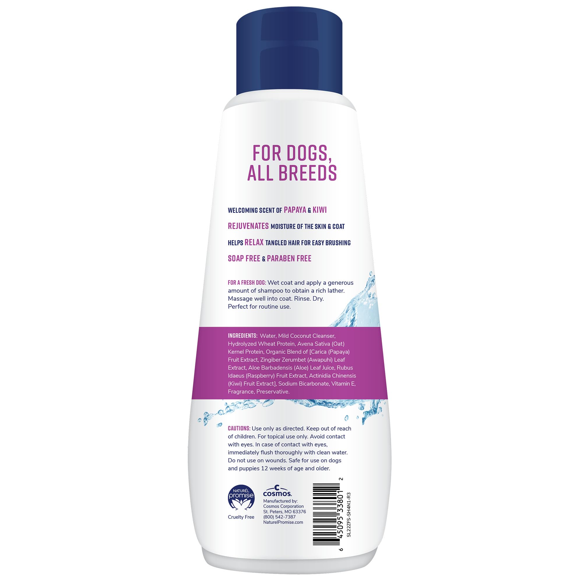 Naturel Promise foamy lather forms during bath for gentle cleansing.