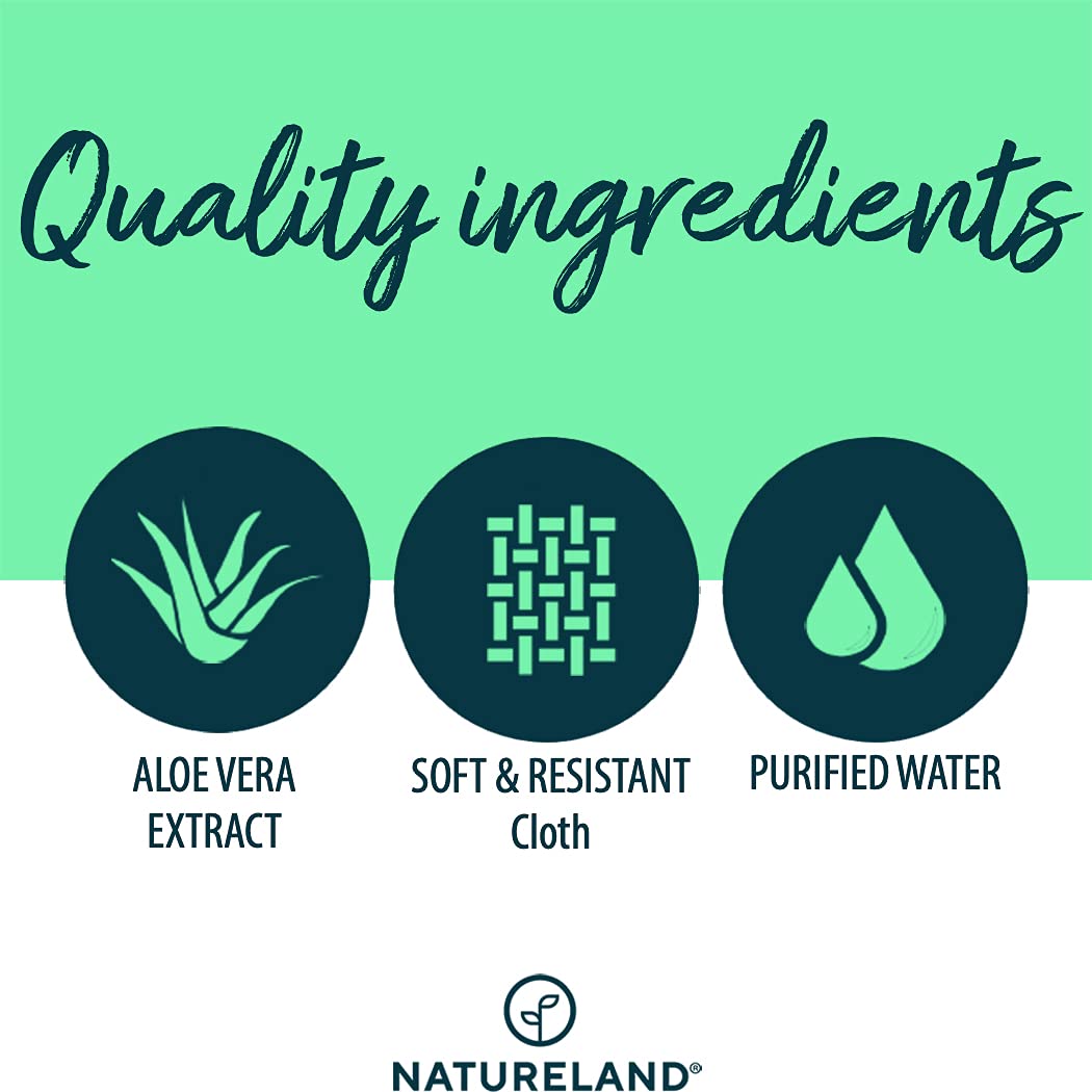 Natureland dog ear wipes 150 pads per container for long-lasting cleanings.