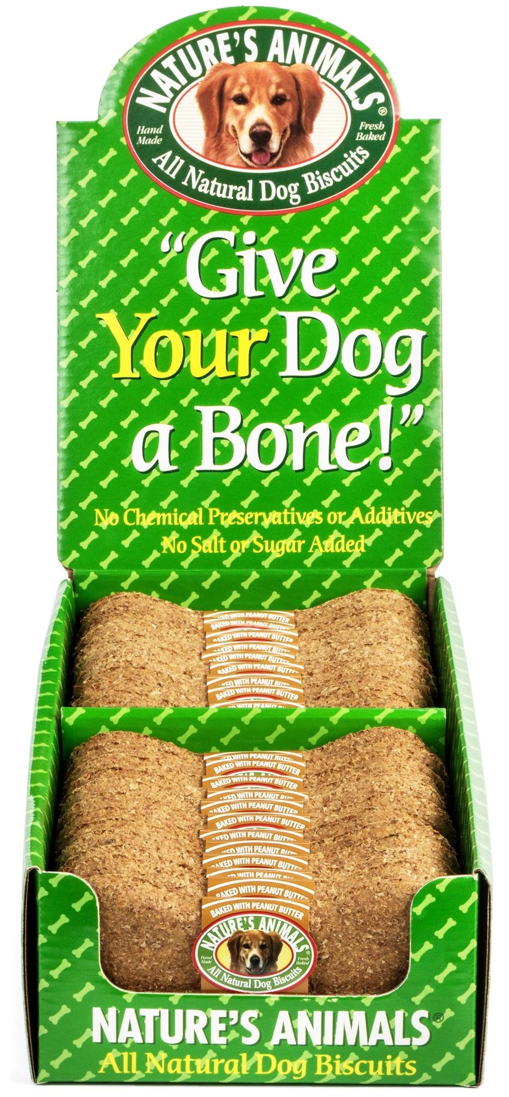 Nature's Animals whole-wheat-flour ingredients close-up signals wholesome bite