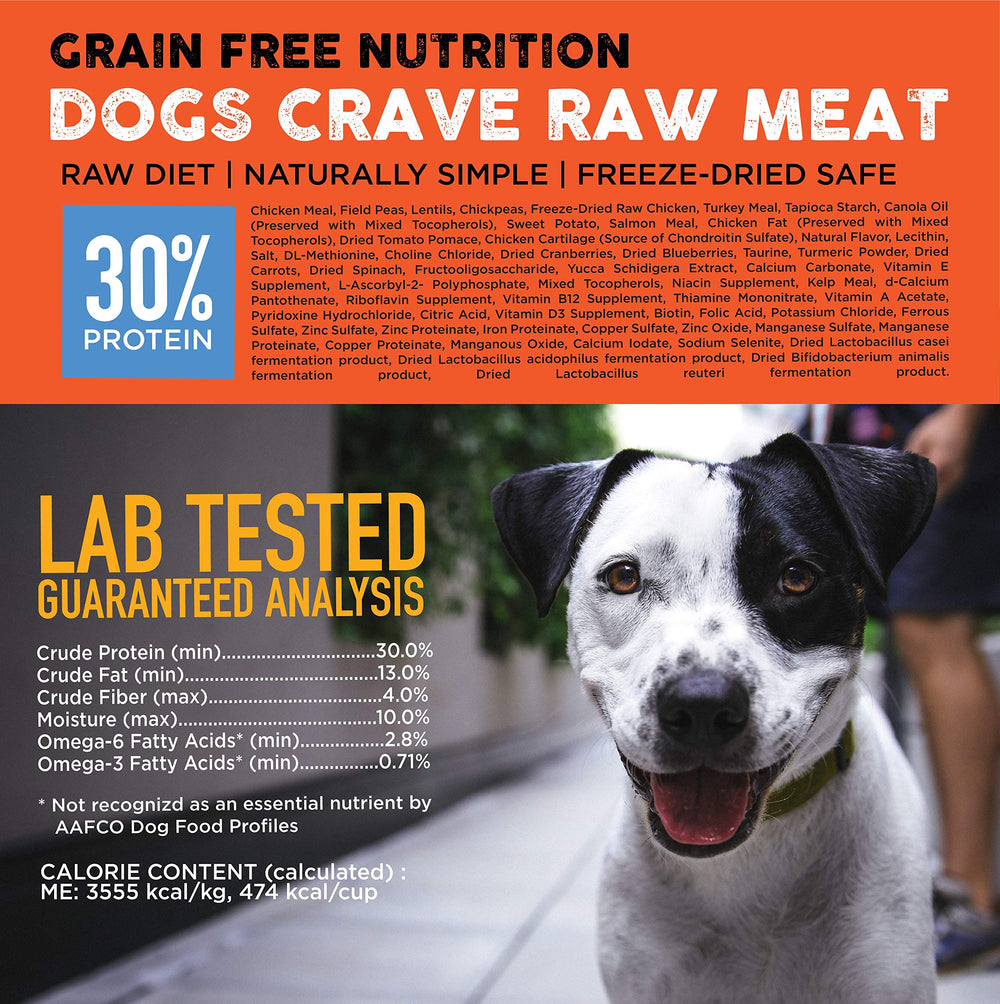 Nature's Diet Raw Mix kibble with vibrant superfoods for balanced nutrition
