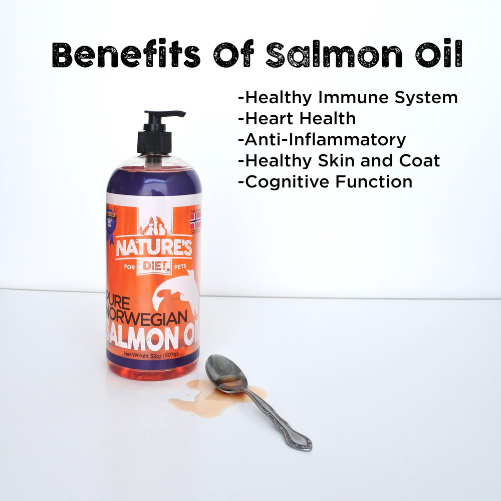 Nature's Diet salmon oil measured for precise daily dose.