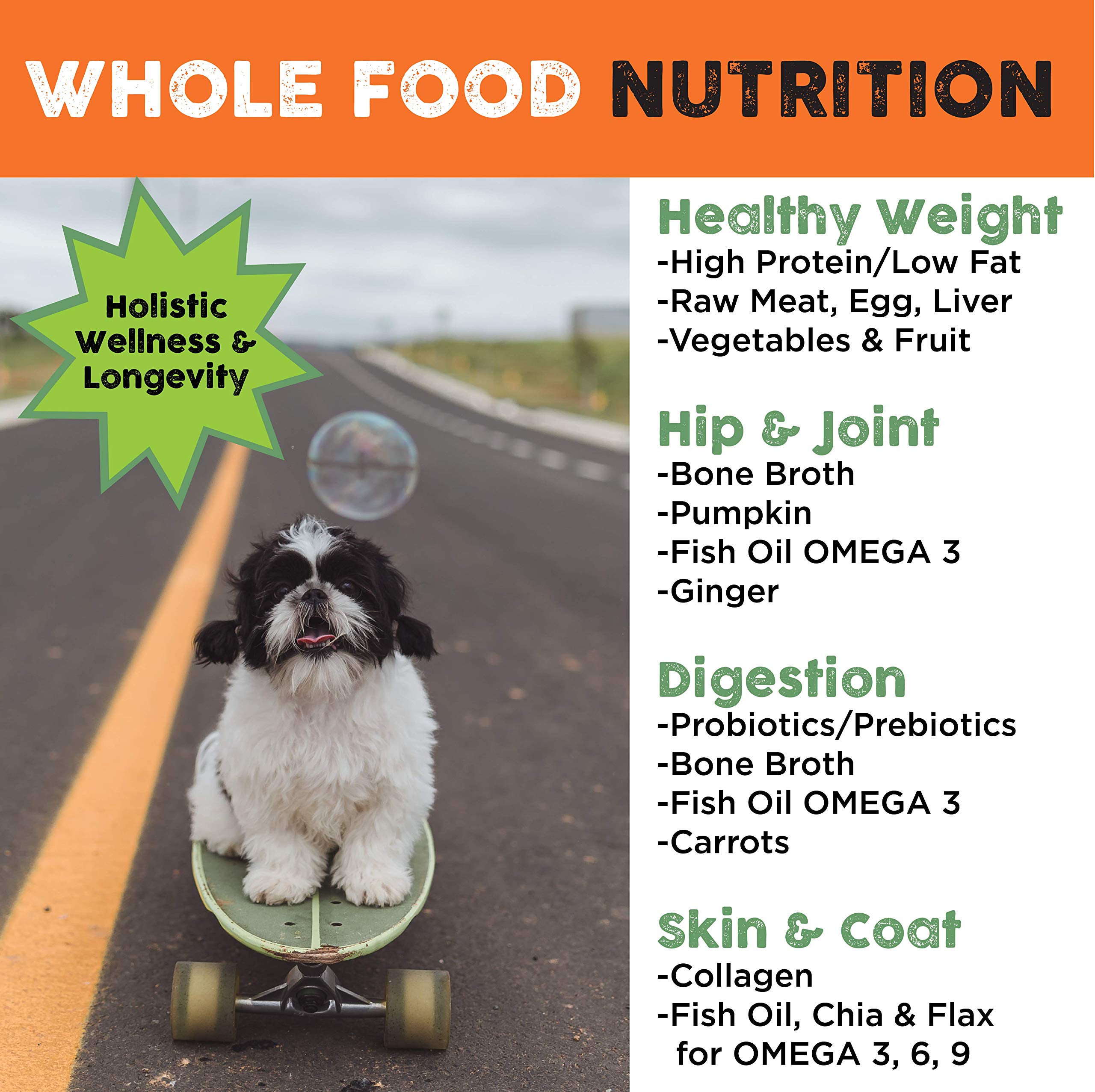 Nature's Diet Simply Raw bag open reveals rehydration-ready meal.