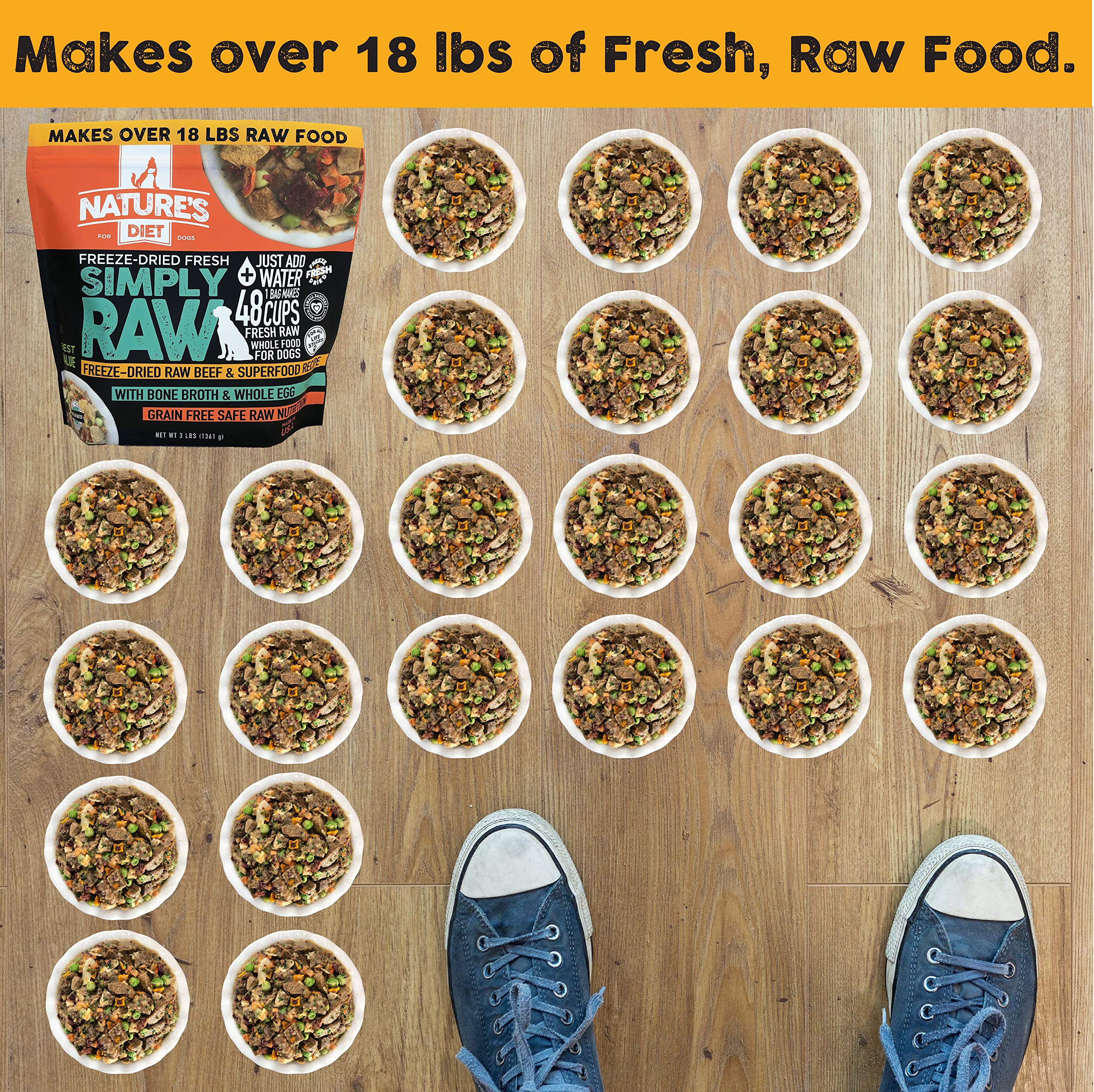 Nature's Diet Simply Raw whole egg closeup highlights protein source.