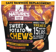 Nature's Diet Sweet Potato Chews XL front view, ideal for training rewards