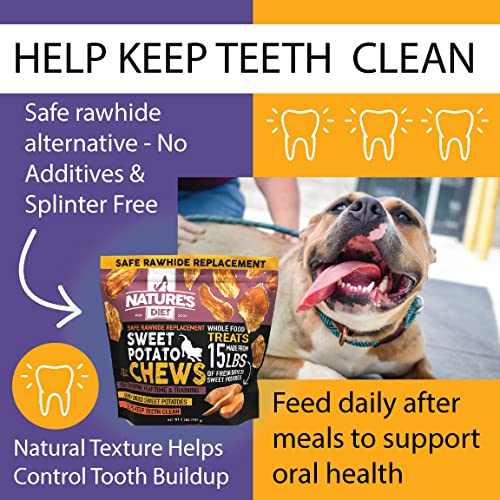 Nature's Diet Sweet Potato Chews XL texture close-up, natural chew