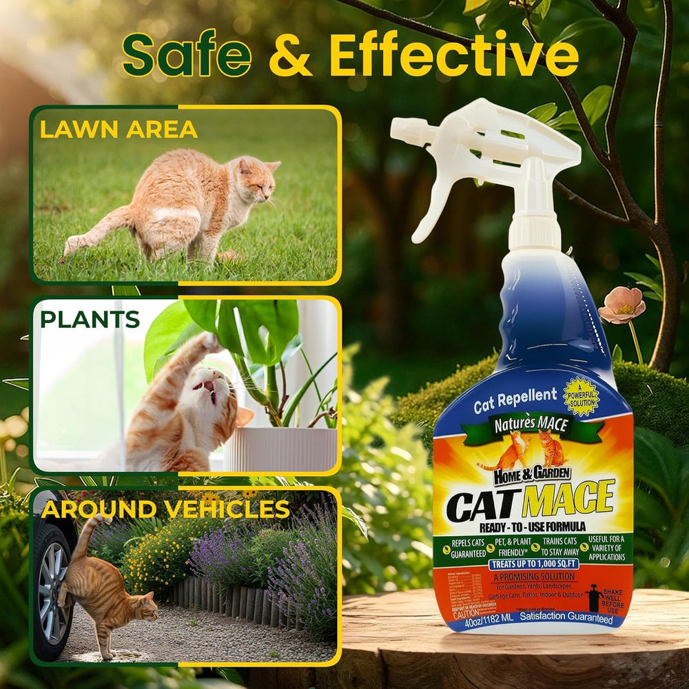 Nature's MACE bottle displays peppermint and castor oils for scent-based deterrence.
