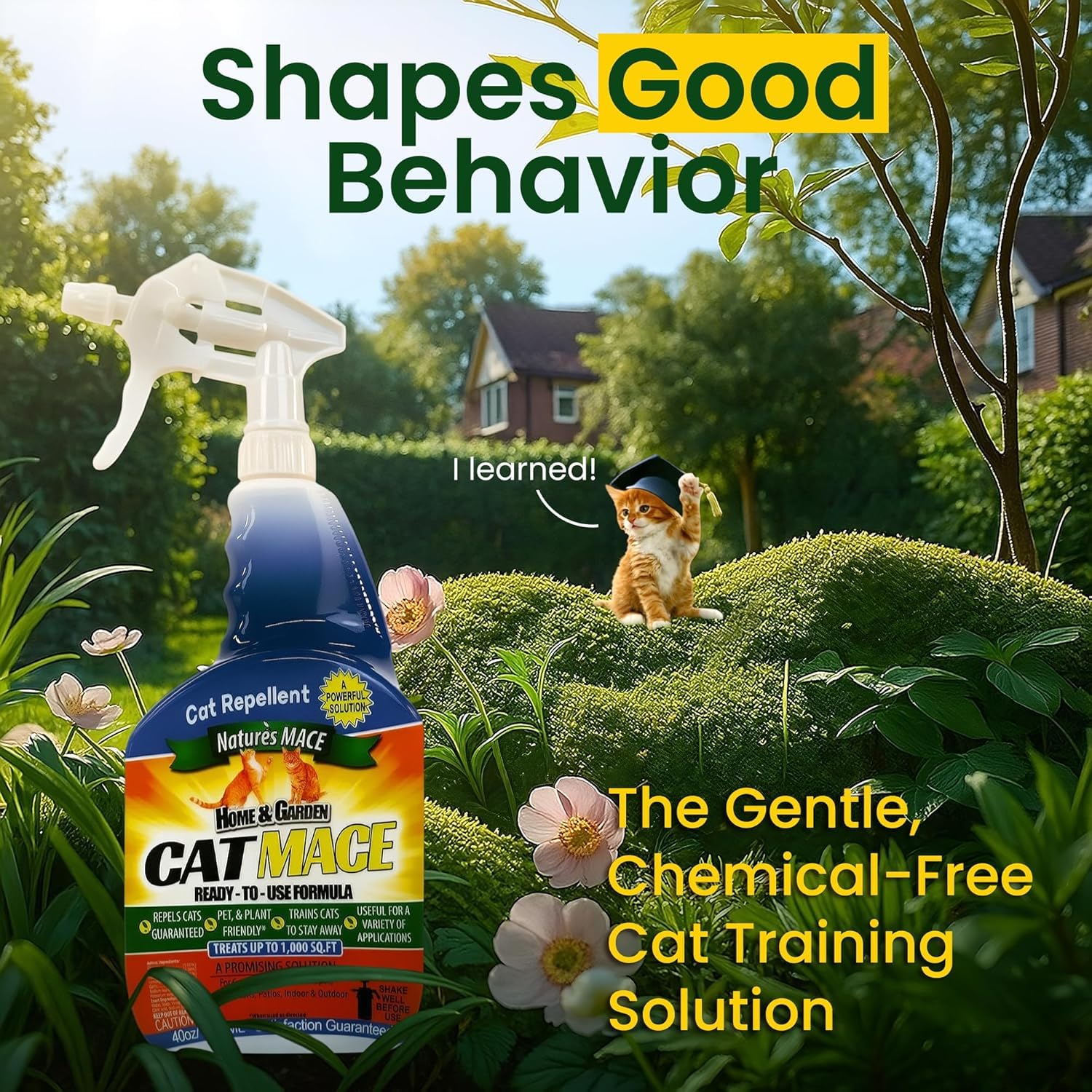 Nature's MACE keeps decks and walkways cat-free with scent-based deterrence.