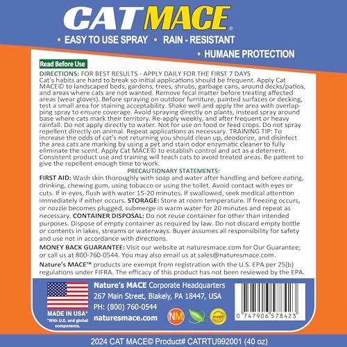 Nature's MACE reusable deterrent for home and garden use.