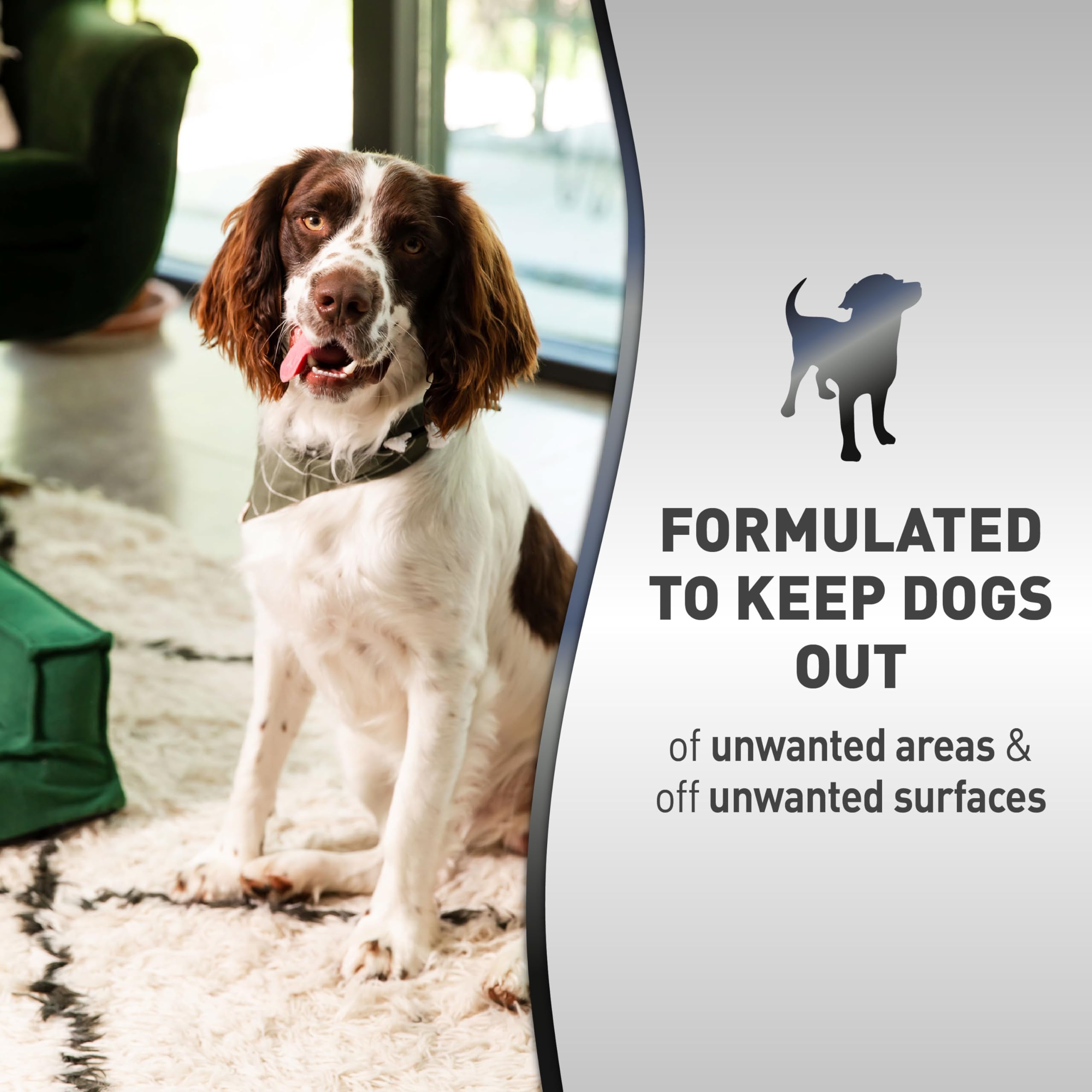 Nature's Miracle Advanced Platinum essential-oils fragrance close-up signals dogs to stay away.
