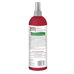 Nature's Miracle Advanced Platinum spray-action demonstrates indoor-area application for training.
