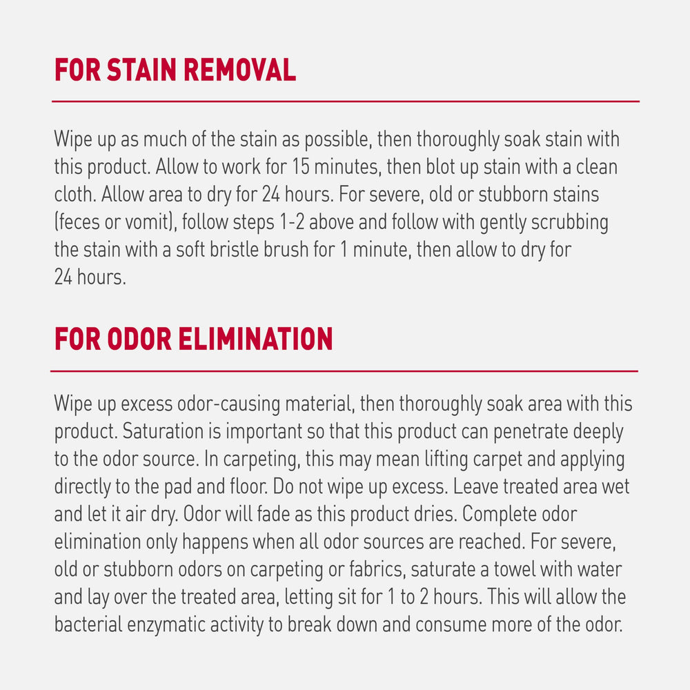 Nature’s Miracle on fabric surface illustrating stain and odor removal.