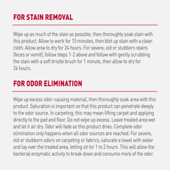 Nature’s Miracle on fabric surface illustrating stain and odor removal.
