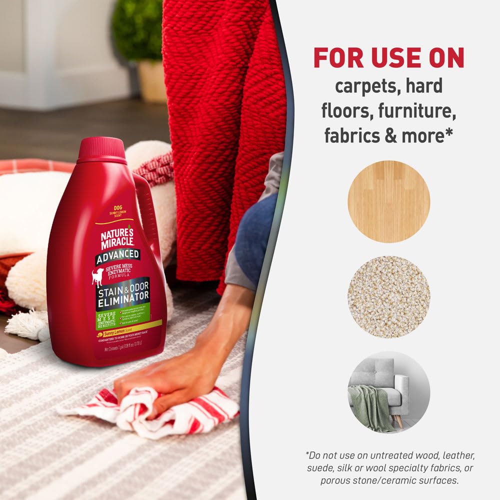 Nature's Miracle bottle dispensing flow demonstrates easy, user-friendly application.