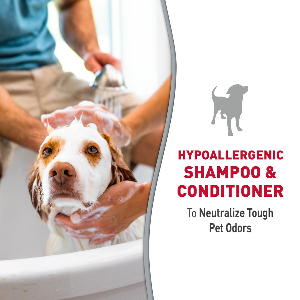 Nature's Miracle aloe vera formula supports soothing coat during wash.