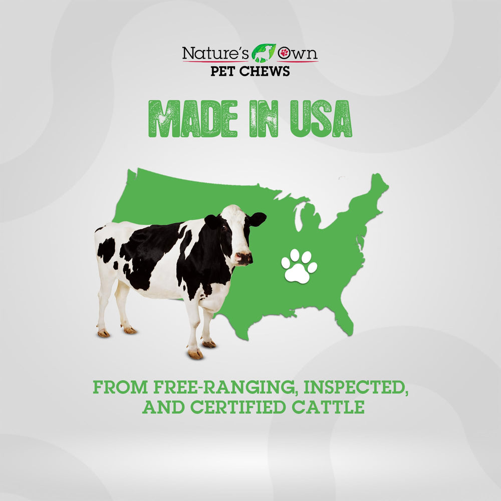 Nature's Own Pet Chews bag packaging shows a 2-pack 8 oz treat option.