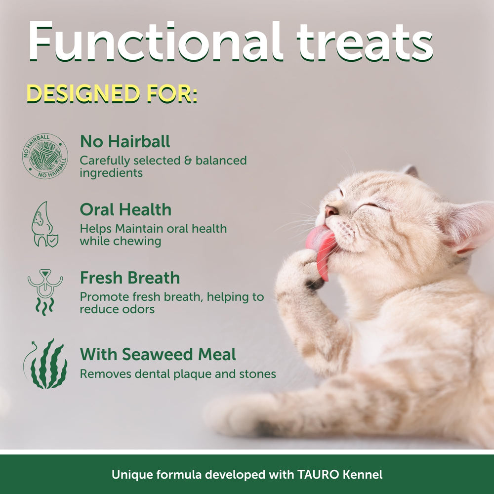 Nature's Protection cat dental treats resealable pouch highlights fresh, daily dental care