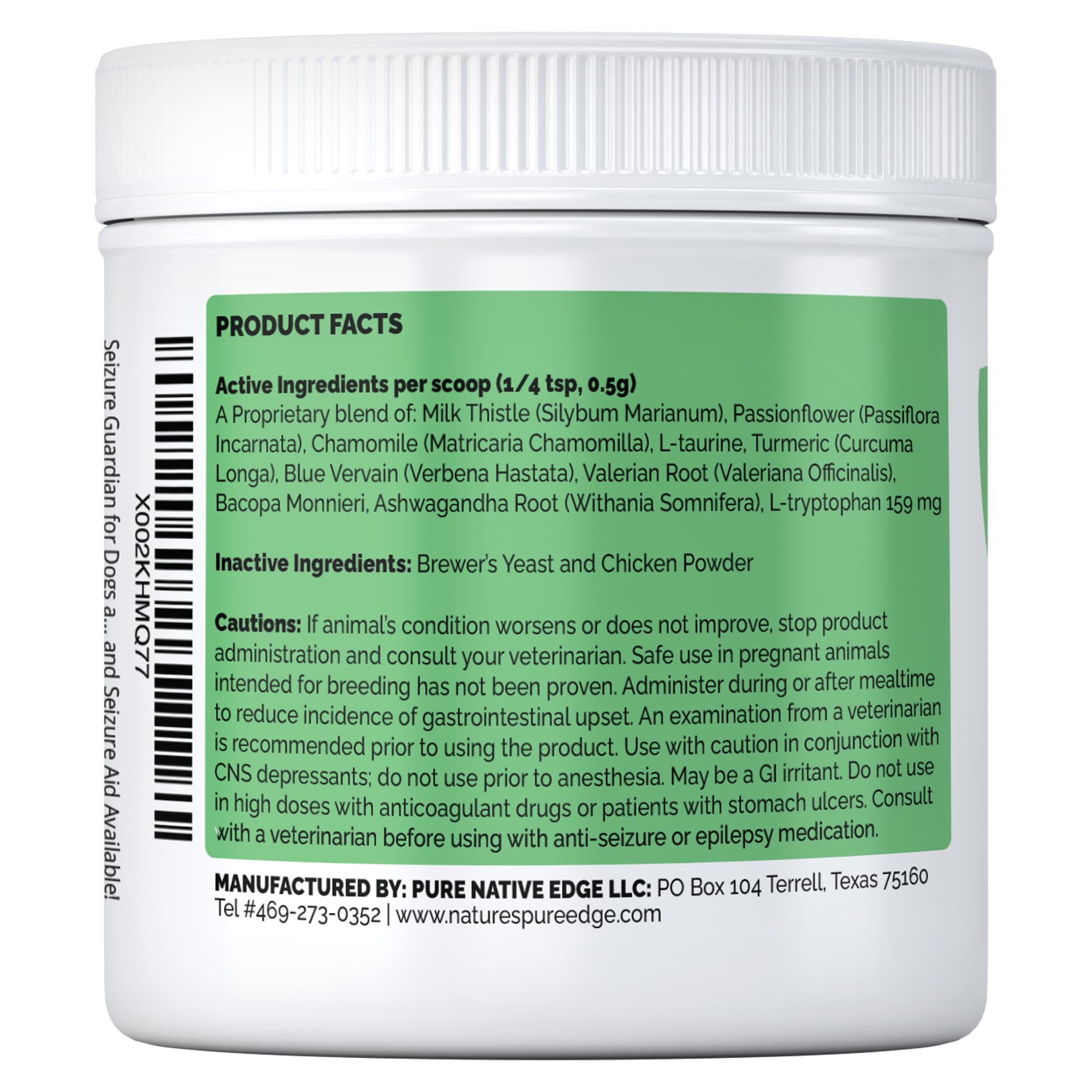 Nature's Pure Edge ashwagandha-chamomile close-up highlighting natural ingredients.
