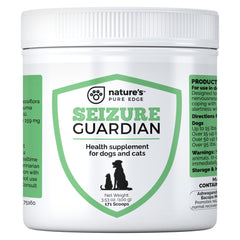 Nature's Pure Edge nervous-system-relief bottle promoting pet relaxation.