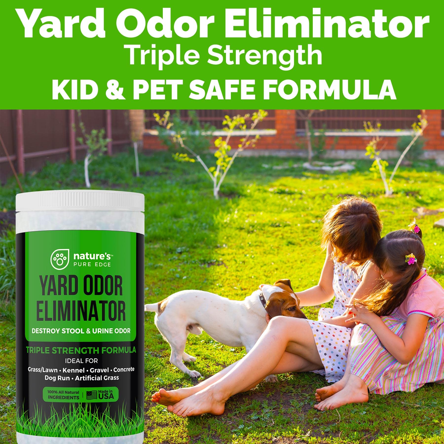 Nature's Pure Edge patio odor eliminator used in outdoor seating area.