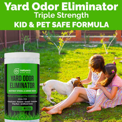 Nature's Pure Edge patio odor eliminator used in outdoor seating area.